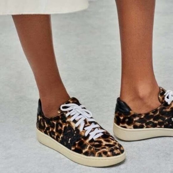 LOEFFLER RANDALL Elliot Lace Up Low-Top Leopard Cheetah Animal Print Sneaker 5.5 - Picture 2 of 14